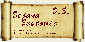 Dejana Šestović vizit kartica